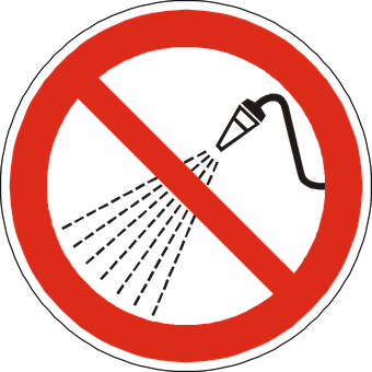 No Watering Sign PNG image