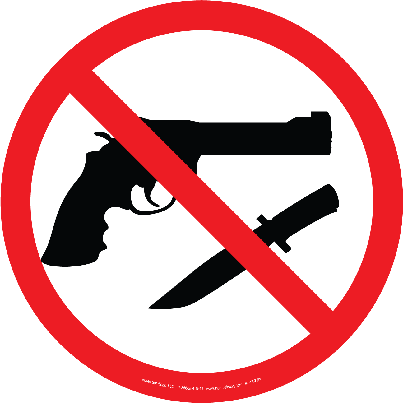 No Weapons Sign PNG image