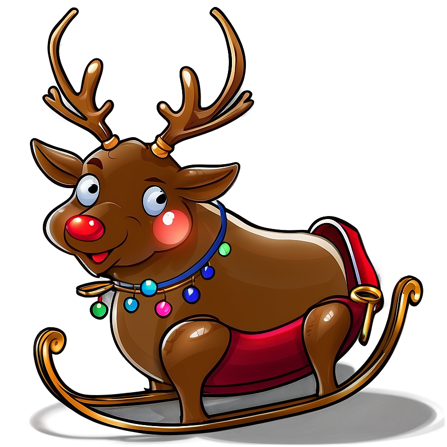 Noel Reindeer Sleigh Png Ylp PNG image