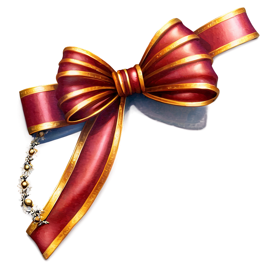 Noel Ribbon And Bow Png 06292024 PNG image