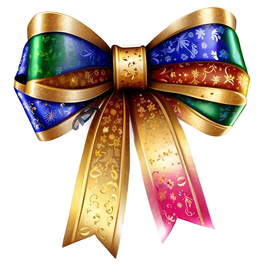 Noel Ribbon And Bow Png 06292024 PNG image