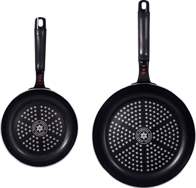 Non Stick Frying Pans Set PNG image