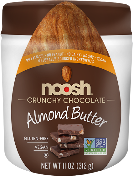 Noosh Crunchy Chocolate Almond Butter Jar PNG image