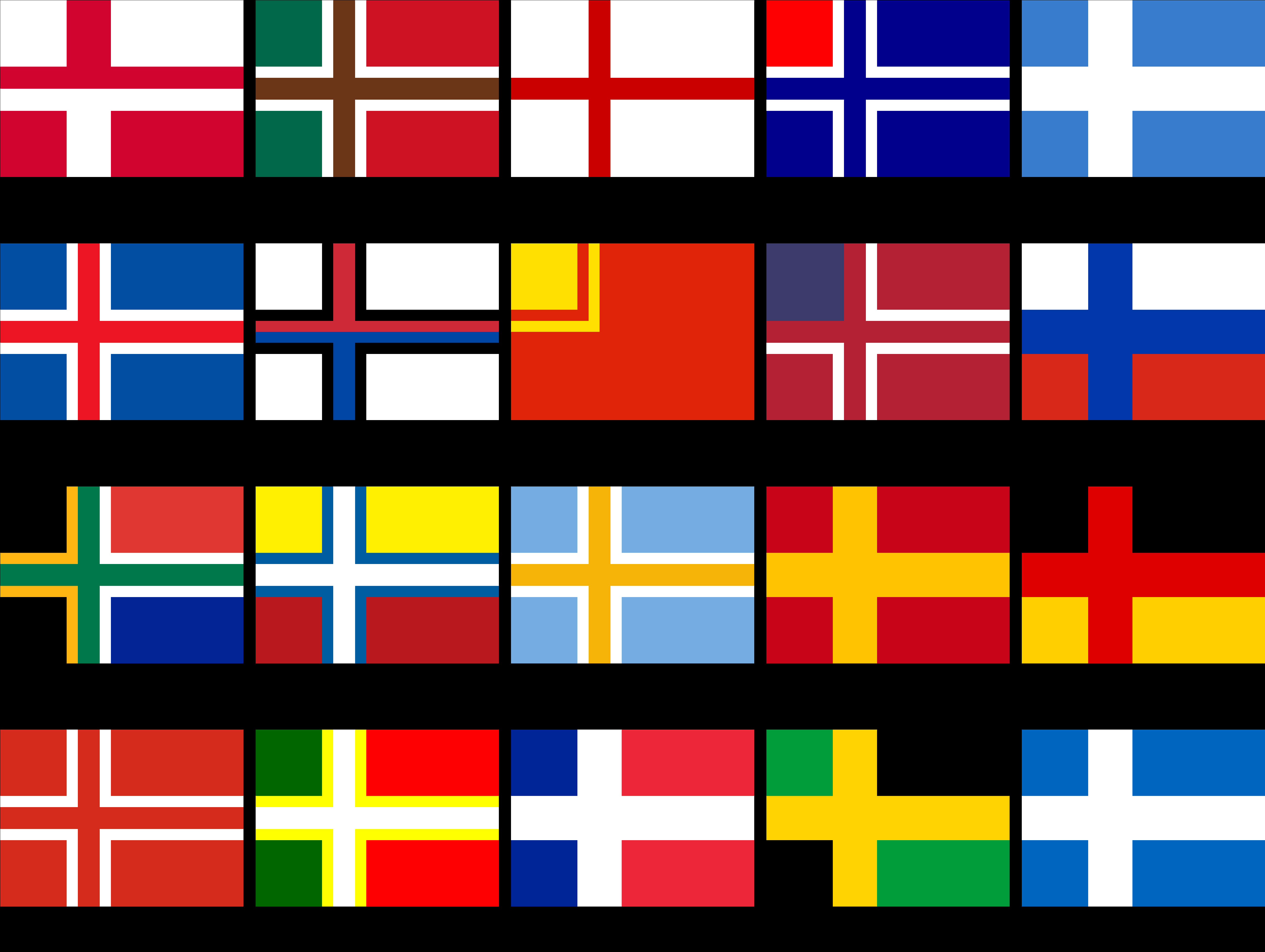 Nordic_ Cross_ Flags_ Collage PNG image