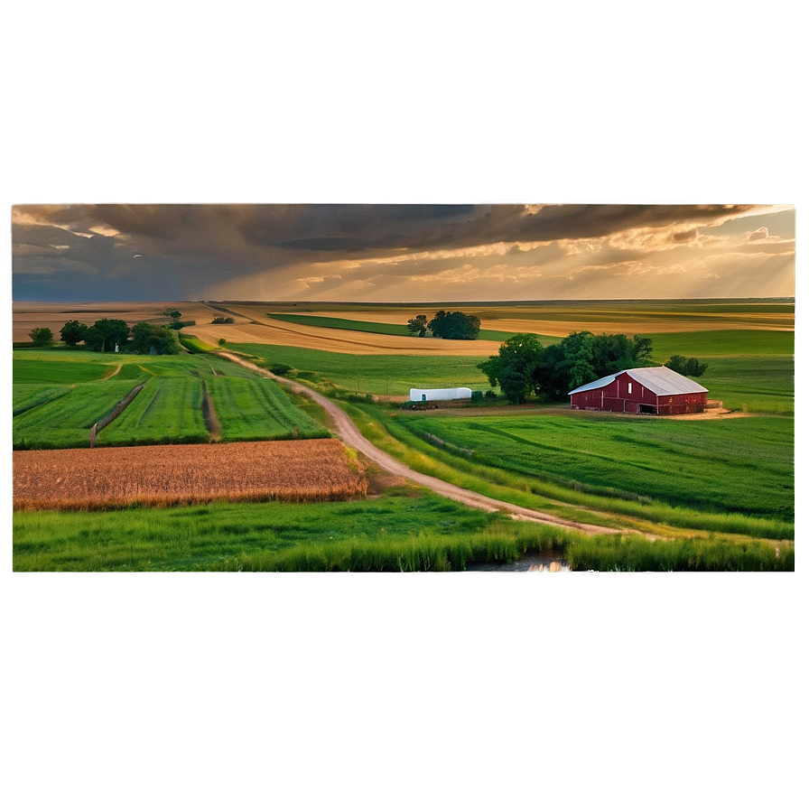 North Dakota Farming Landscape Png 6 PNG image