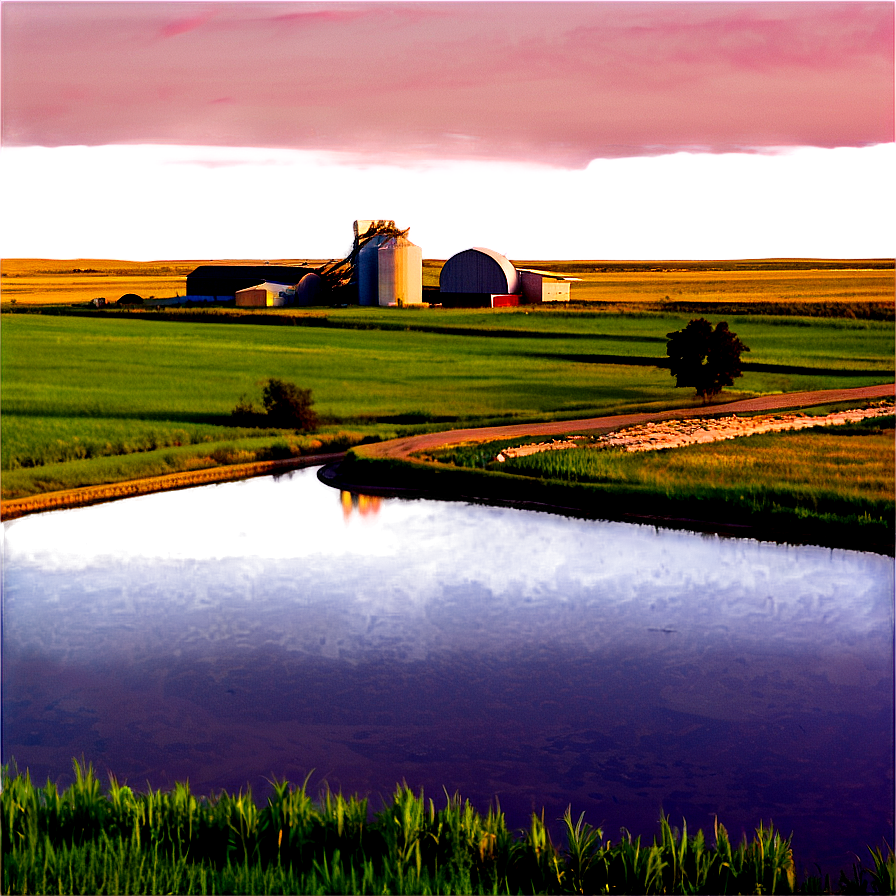 North Dakota Farming Landscape Png Fdt73 PNG image