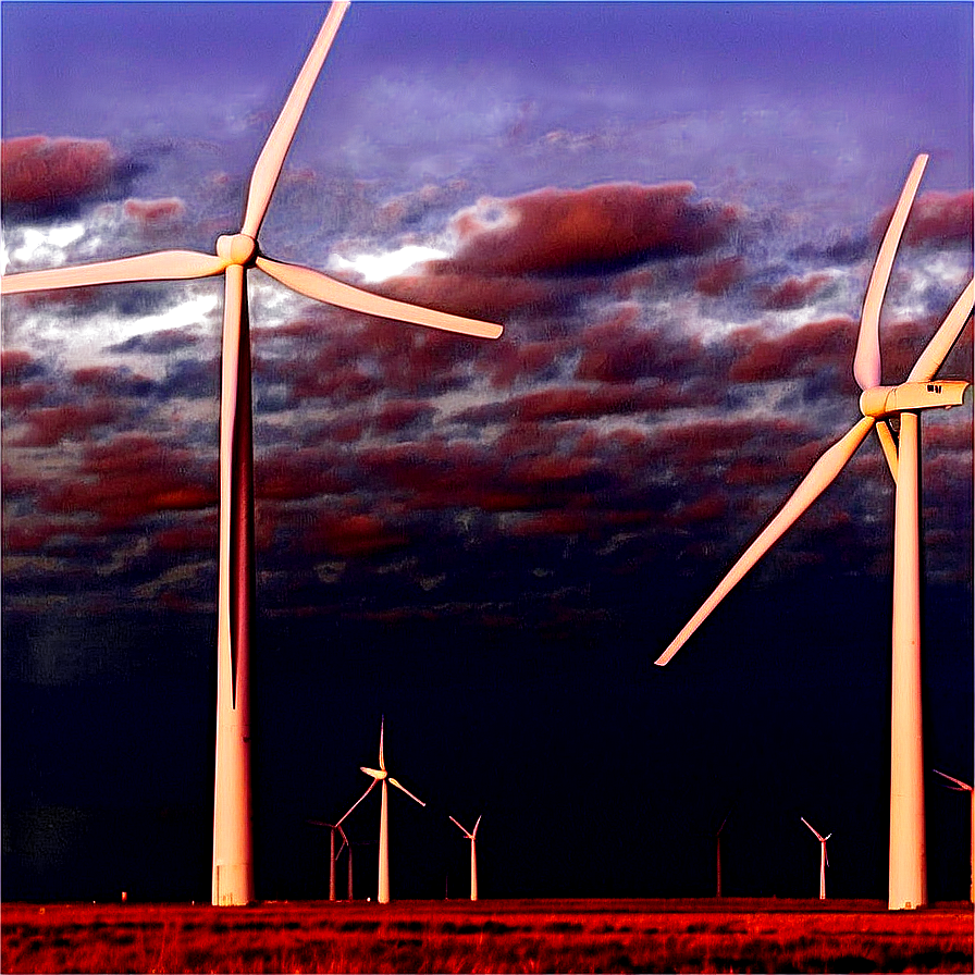 North Dakota Wind Farms Png 06252024 PNG image