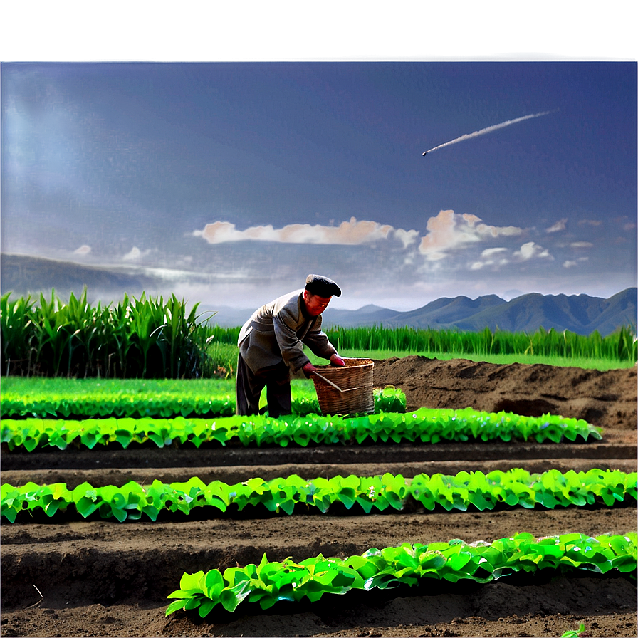 North Korean Farming Scene Png Ywh PNG image