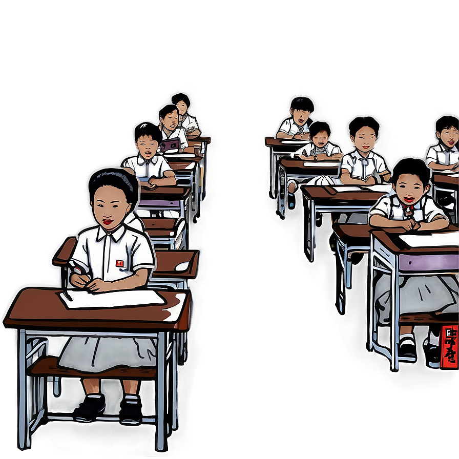 North Korean School Classroom Png 06242024 PNG image