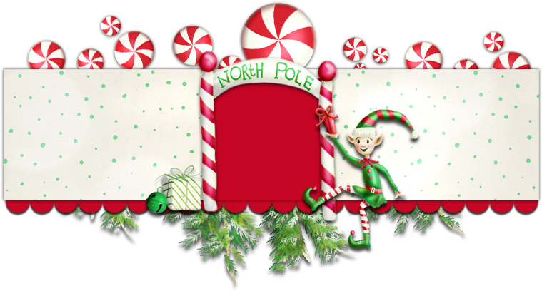 North Pole Elf Banner Background PNG image