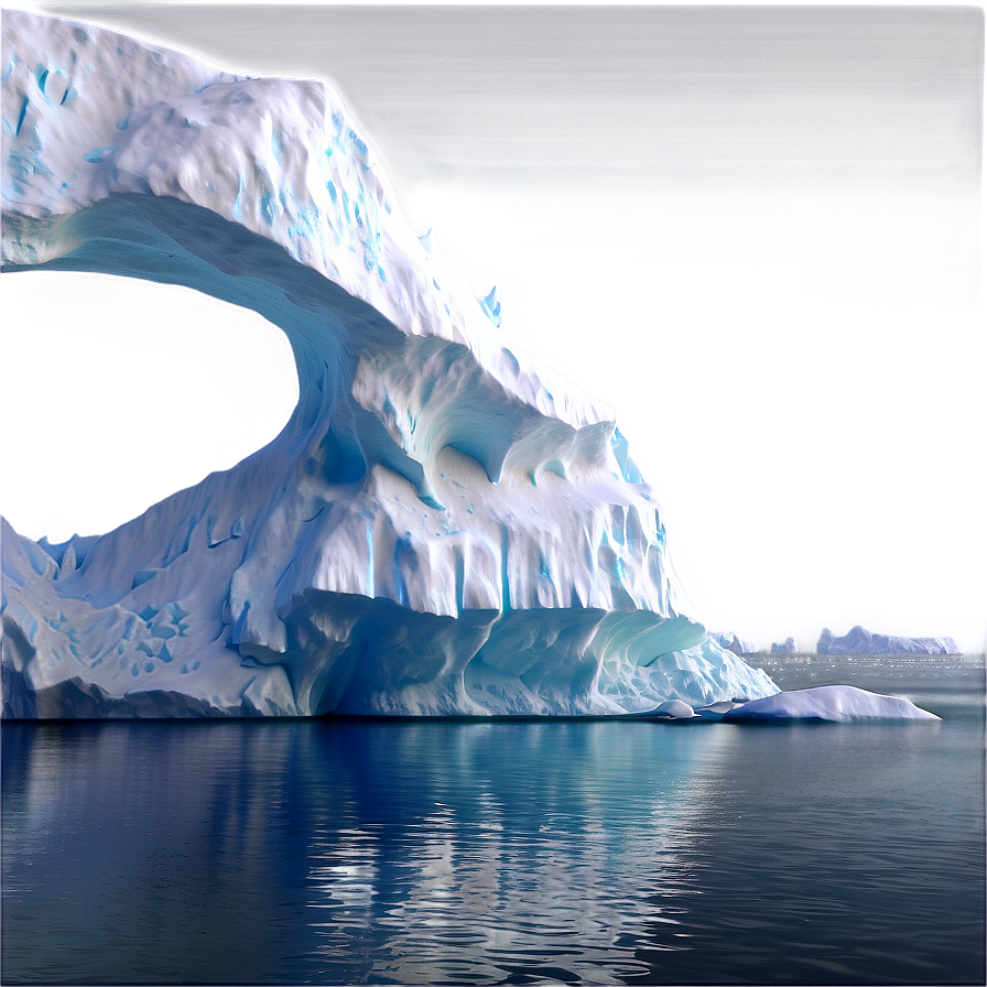 North Pole Iceberg Landscape Png 06122024 PNG image