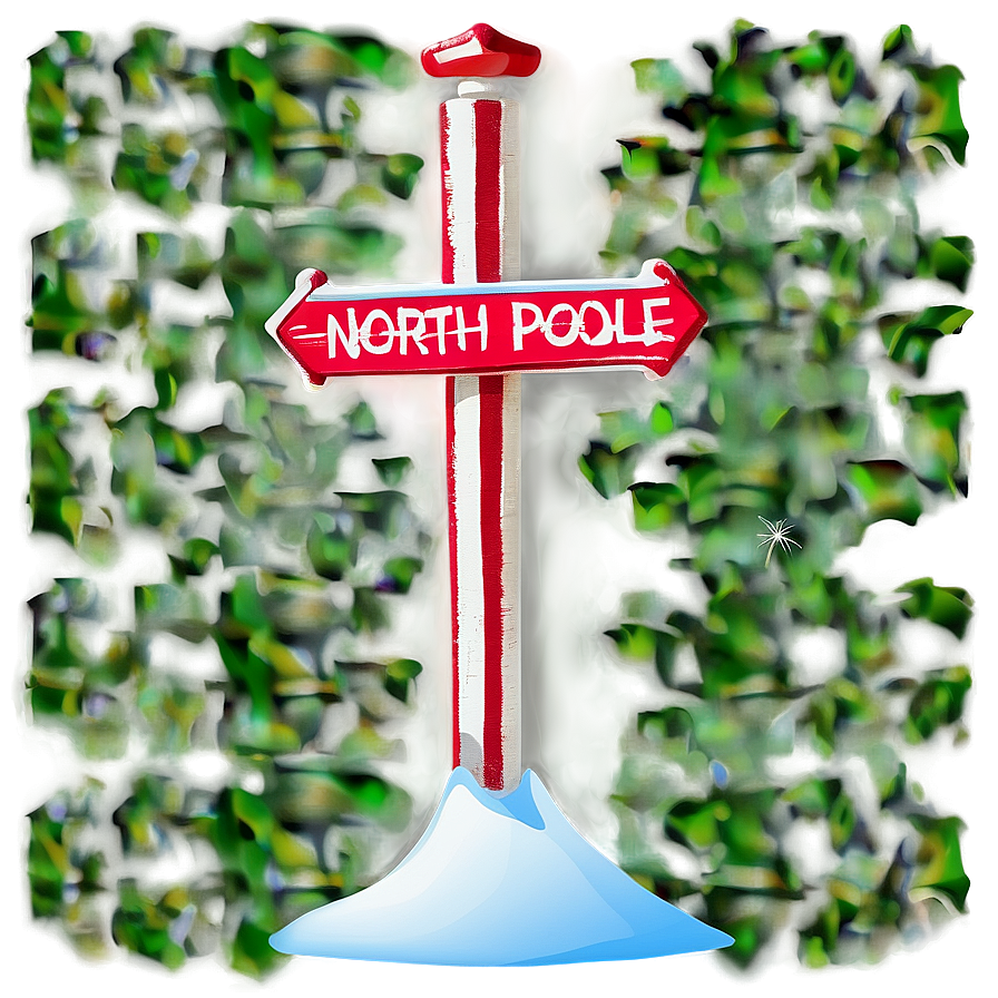 North Pole Signpost Illustration Png Kfr PNG image