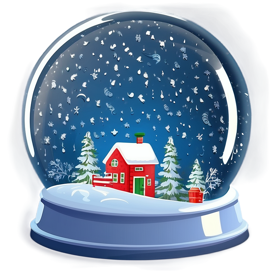 North Pole Snow Globe Scene Png Ctp PNG image