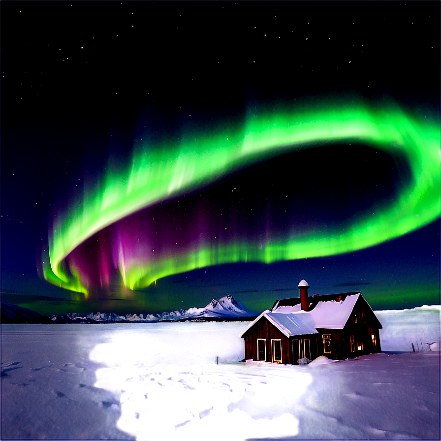 Northern Lights Over North Pole Png 62 PNG image