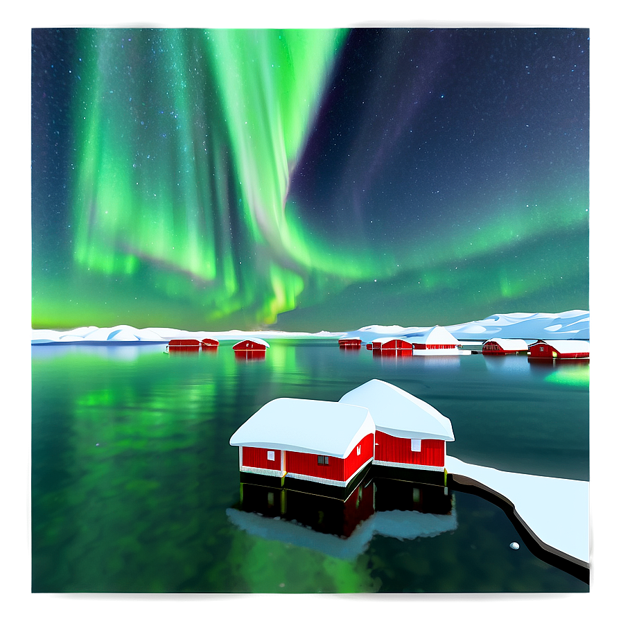 Northern Lights Over North Pole Png 93 PNG image