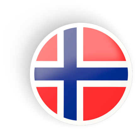 Norwegian Flag Button PNG image