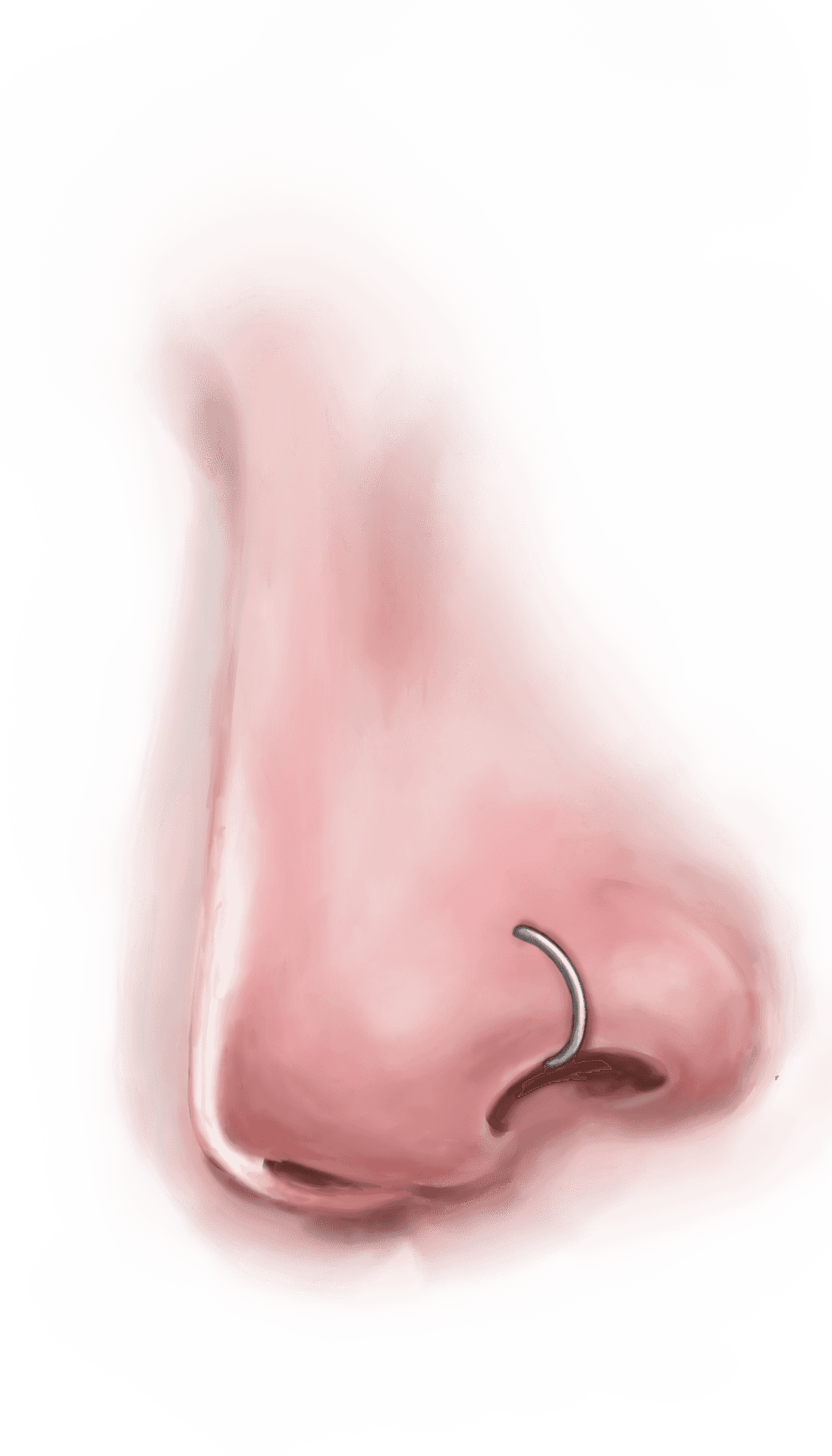 Nosewith Hoop Piercing PNG image