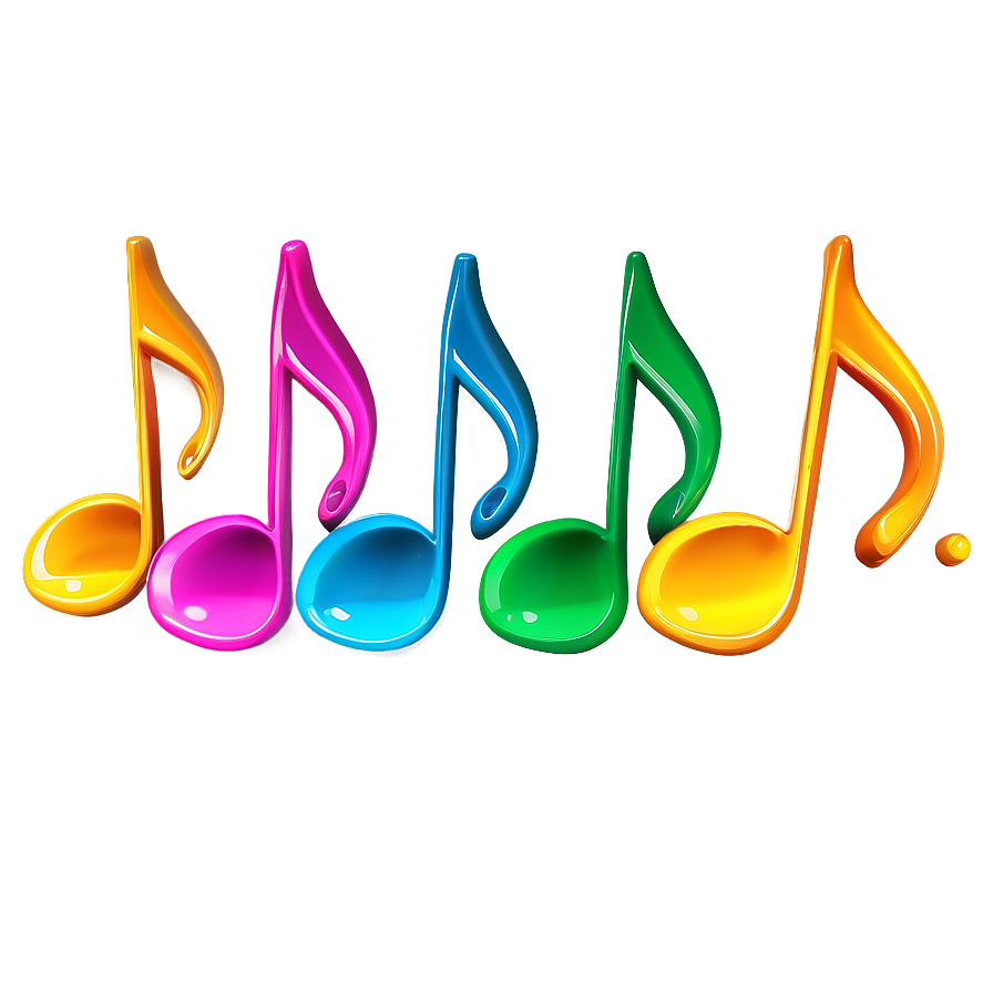 Notas Musicales 3d Png Pnh PNG image