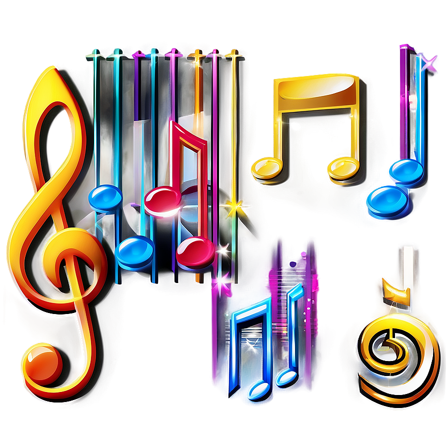 Notas Musicales Shiny Png 80 PNG image