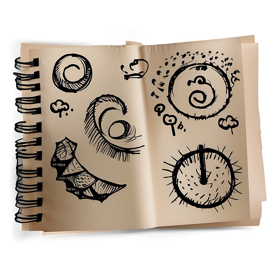 Note Paper With Doodles Png 06262024 PNG image