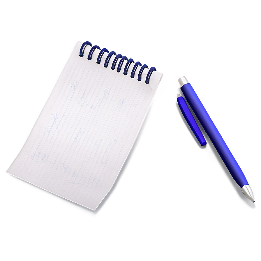 Note Paper With Pen Png Gws PNG image