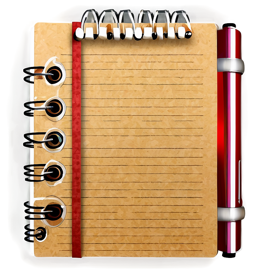 Notebook Paper With Binder Png Nei19 PNG image