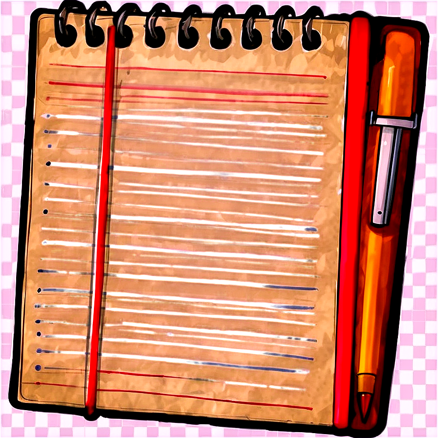 Notebook Paper With Border Png 05252024 PNG image