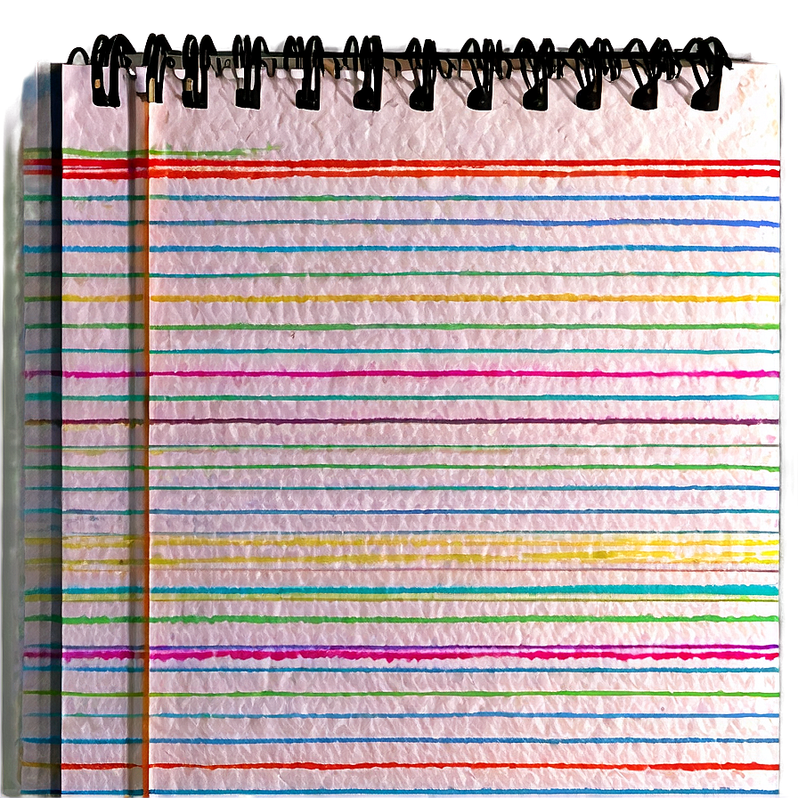 Notebook Paper With Lines And Margin Png 05252024 PNG image