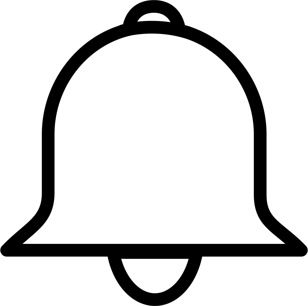 Notification Bell Icon Silhouette PNG image