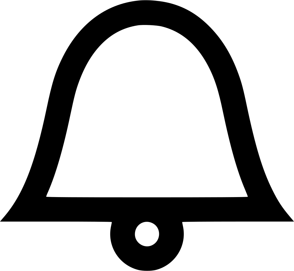 Notification Bell Icon Silhouette PNG image