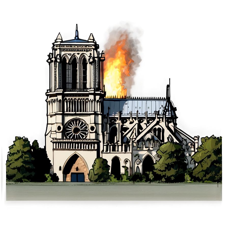 Notre Dame Fire Damage Reconstruction Png 33 PNG image