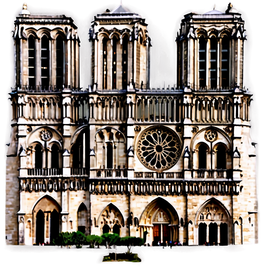 Notre Dame Iconic Towers Png 06252024 PNG image