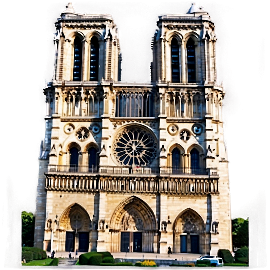 Notre Dame Iconic Towers Png Olw PNG image