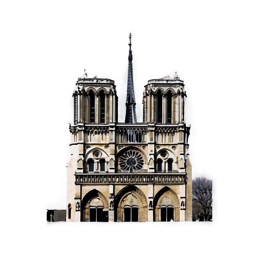 Notre Dame Restoration Work Png 06252024 PNG image