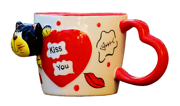 Novelty Kiss You Coffee Mug PNG image