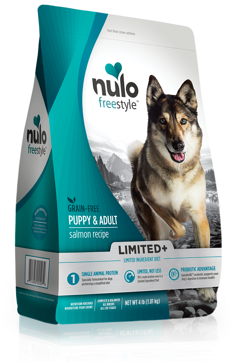 Nulo Freestyle Grain Free Dog Food Salmon Recipe Package PNG image