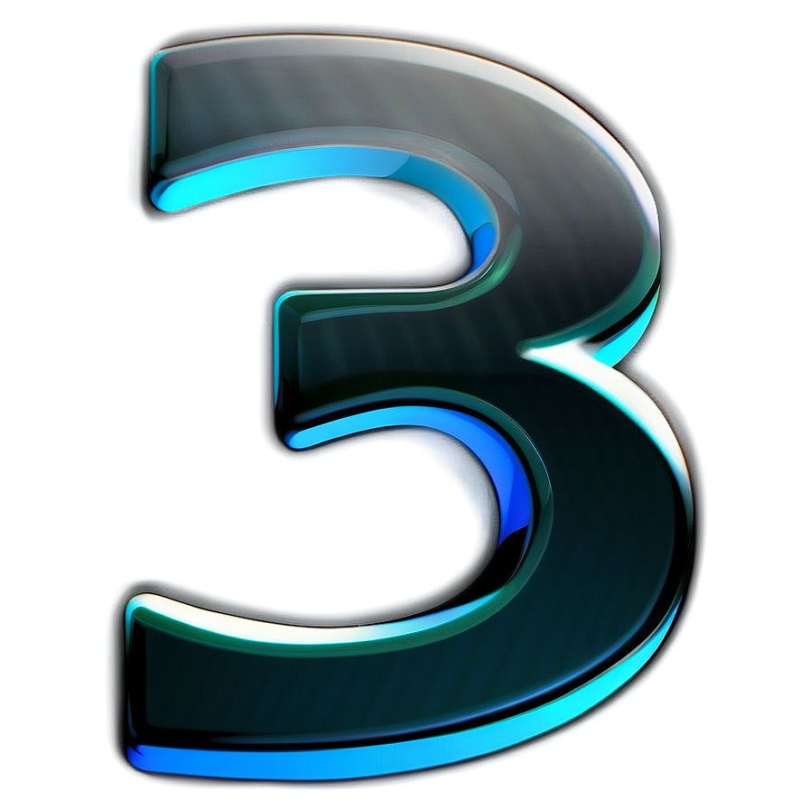 Number 3 With Shadow Effect Png Swa30 PNG image