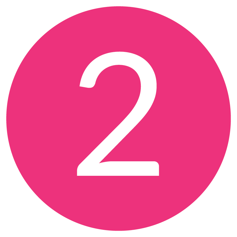 Number2 Icon Pink Background PNG image
