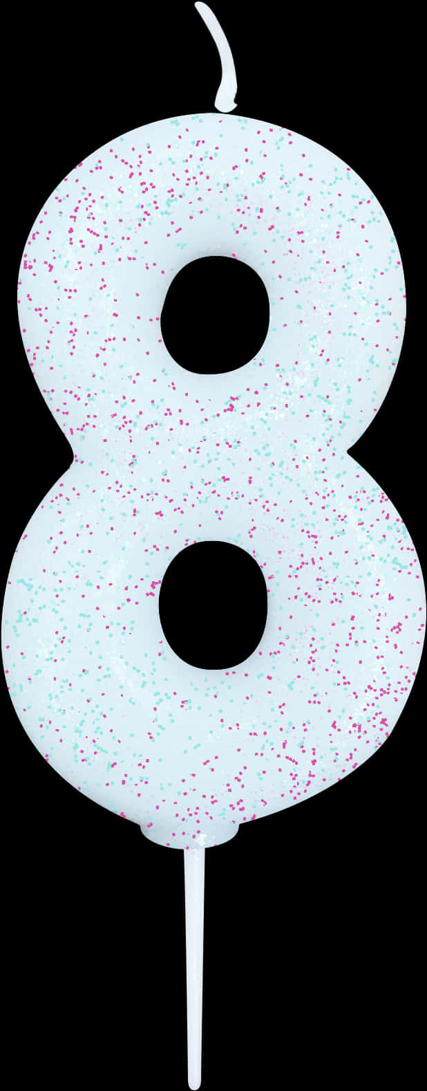 Number8 Candlewith Dot Texture PNG image