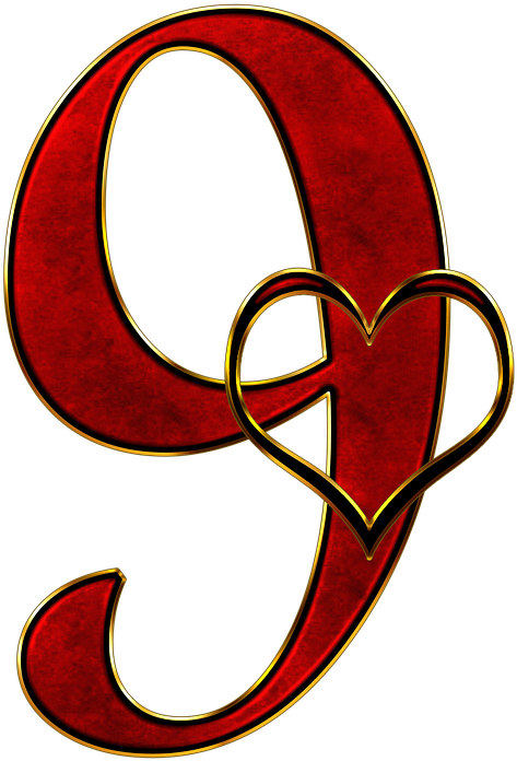 Number9 Love Heart Design PNG image