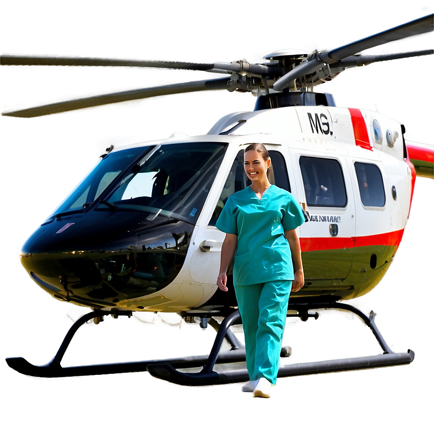 Nurse In Medical Helicopter Png Kwn PNG image