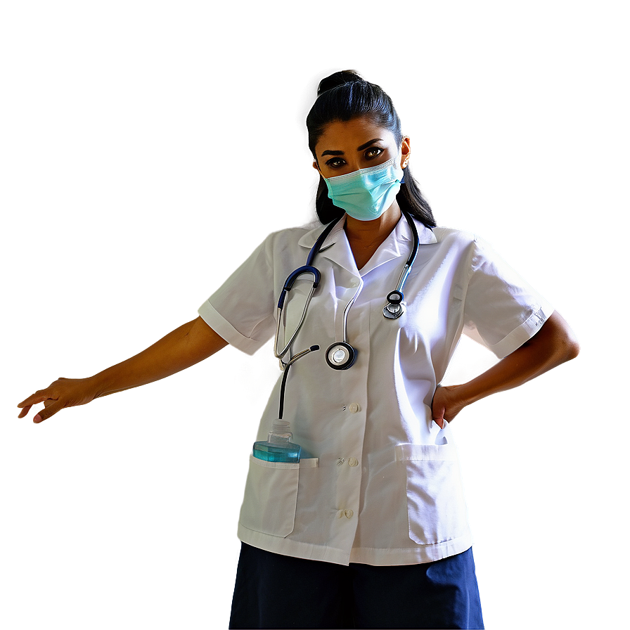 Nurse Wearing Mask Png 05242024 PNG image