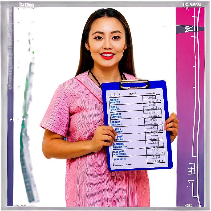 Nurse With Medical Chart Png 05242024 PNG image