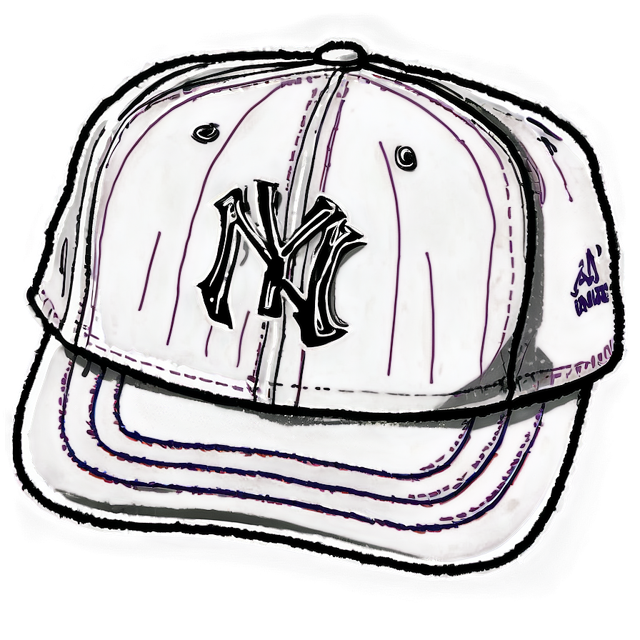 Ny Hat Sketch Png 06272024 PNG image