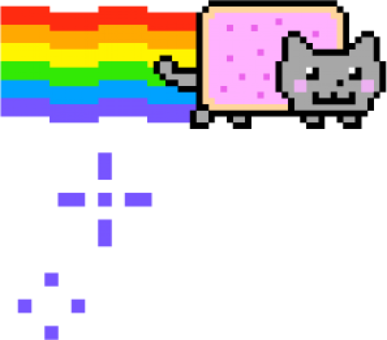 Nyan_ Cat_ Pixel_ Art PNG image