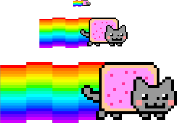 Nyan_ Cat_ Pixel_ Art.png PNG image