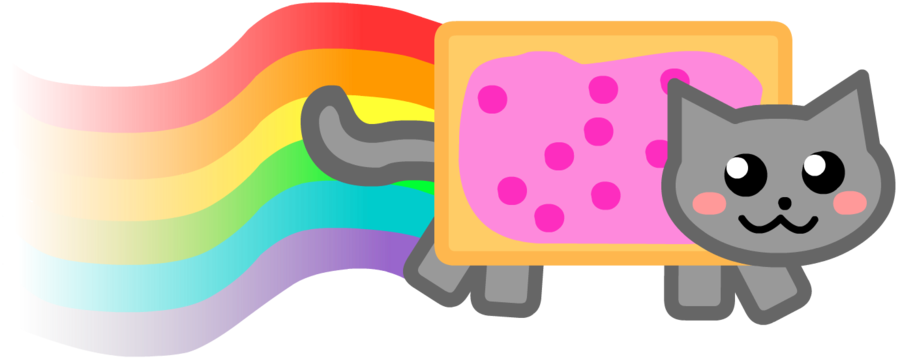 Nyan_ Cat_ Pop_ Tart_ Rainbow PNG image