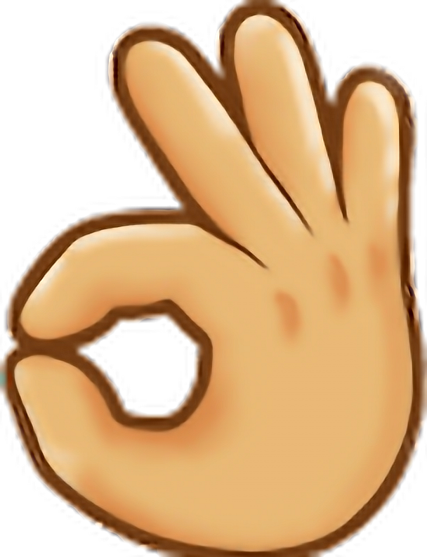 O K Hand Gesture Emoji PNG image