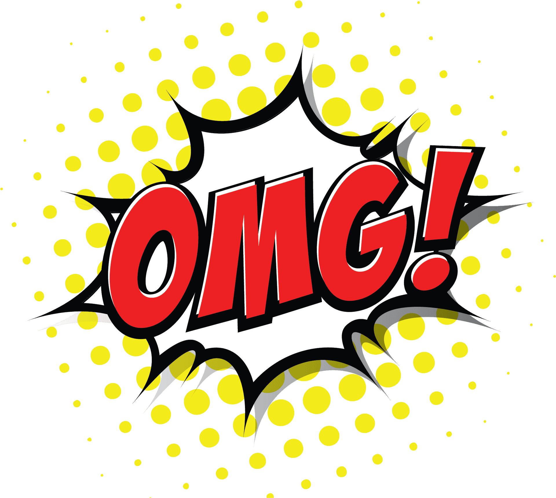 O M G Comic Style Exclamation PNG image