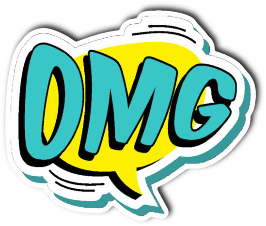 O M G Comic Style Expression PNG image